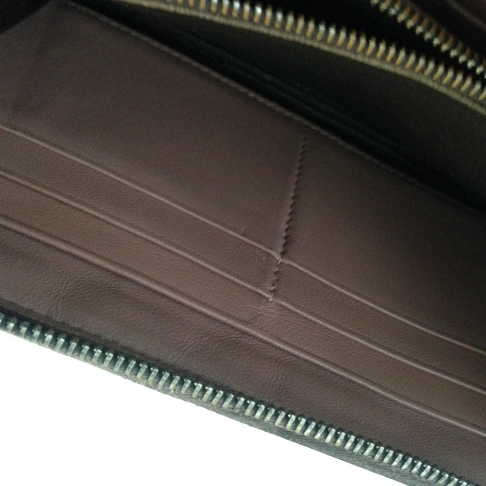 Bottega Veneta Black Leather Zip-Around Long Wall