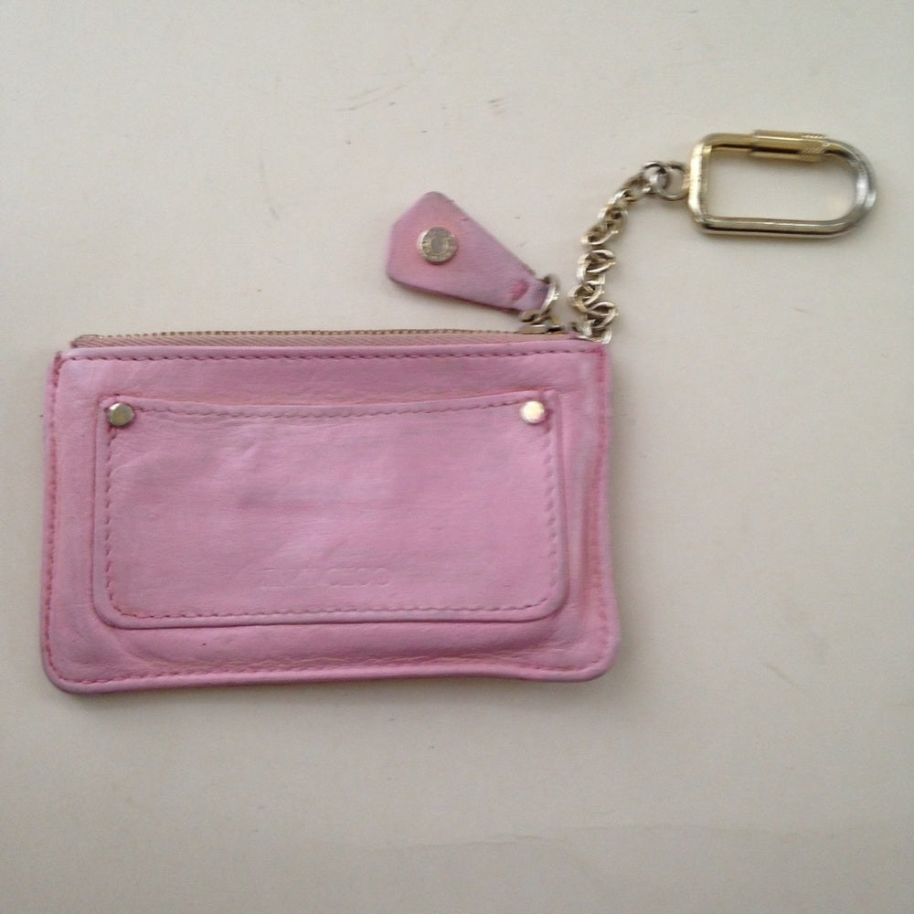 Jimmy Choo Pink Leather-Silver Star Coin-key Walle