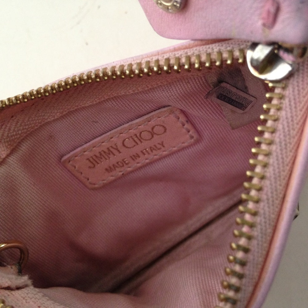 Jimmy Choo Pink Leather-Silver Star Coin-key Walle