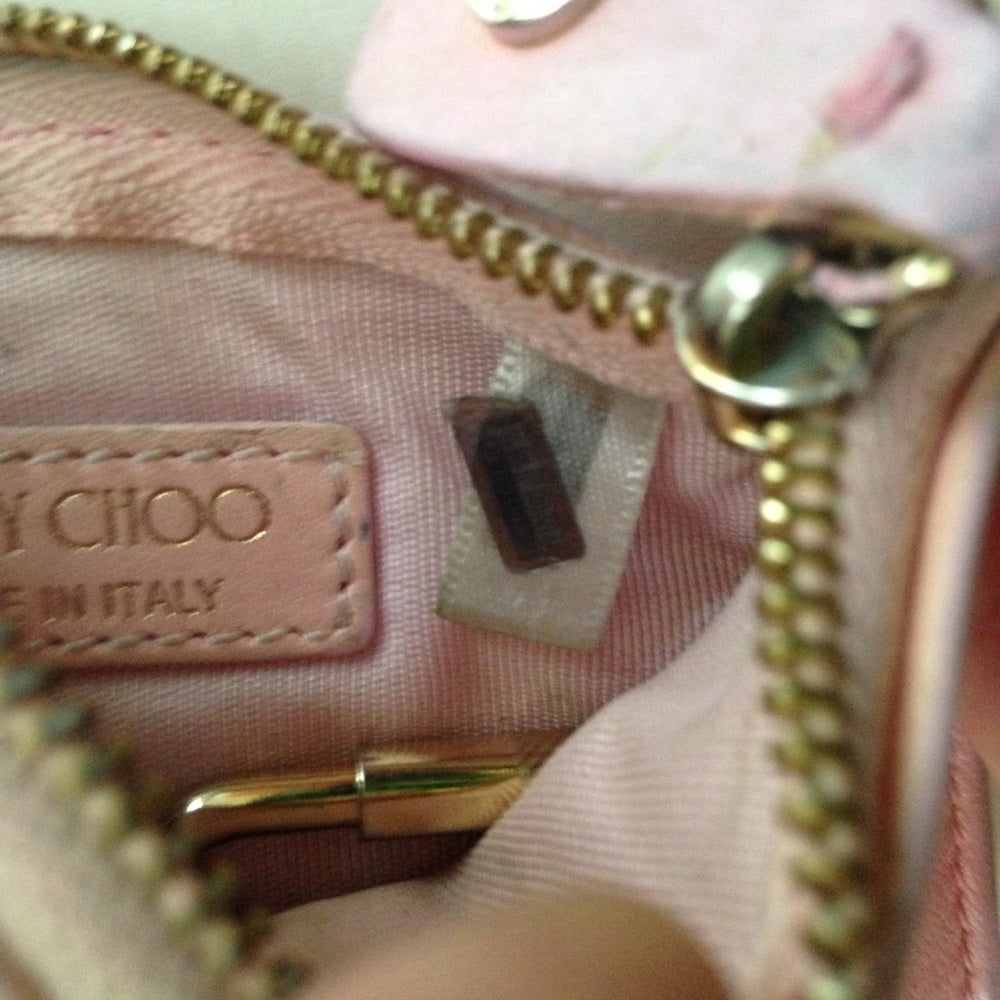 Jimmy Choo Pink Leather-Silver Star Coin-key Walle