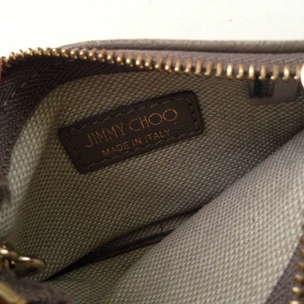 Jimmy Choo BrownLeather-Silver Star Coin-Key Walle