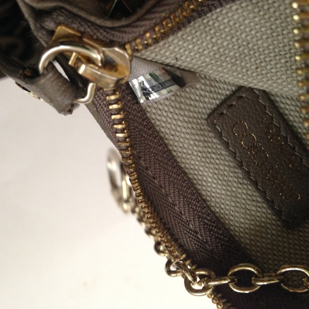 Jimmy Choo BrownLeather-Silver Star Coin-Key Walle