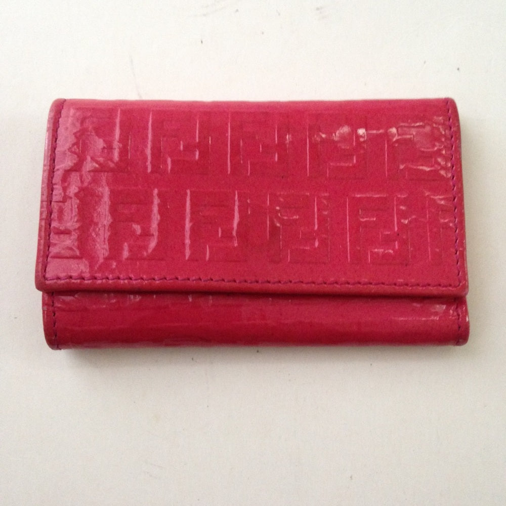 Fendi Red Vernis 6 Hooks Key Case