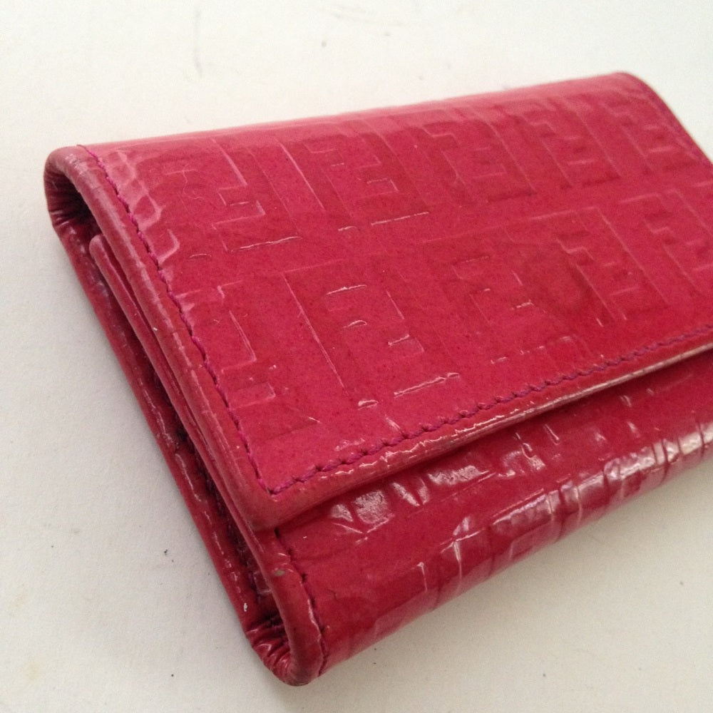 Fendi Red Vernis 6 Hooks Key Case