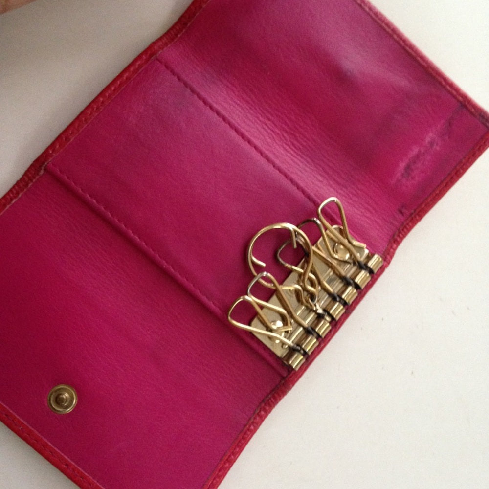 Fendi Red Vernis 6 Hooks Key Case