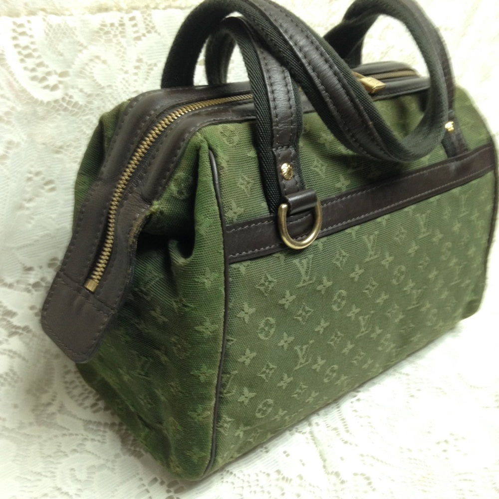 Louis Vuitton Mini Lin Green Josephine PM Handbag