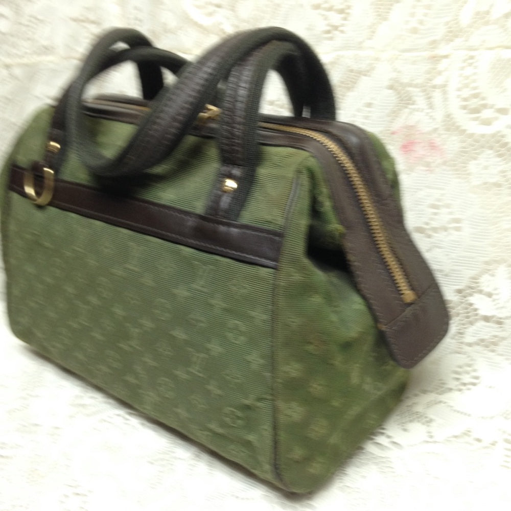 Louis Vuitton Mini Lin Green Josephine PM Handbag