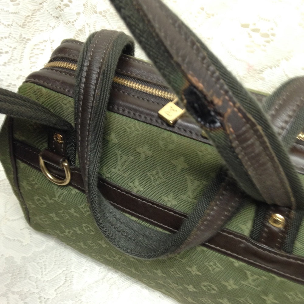 Louis Vuitton Mini Lin Green Josephine PM Handbag