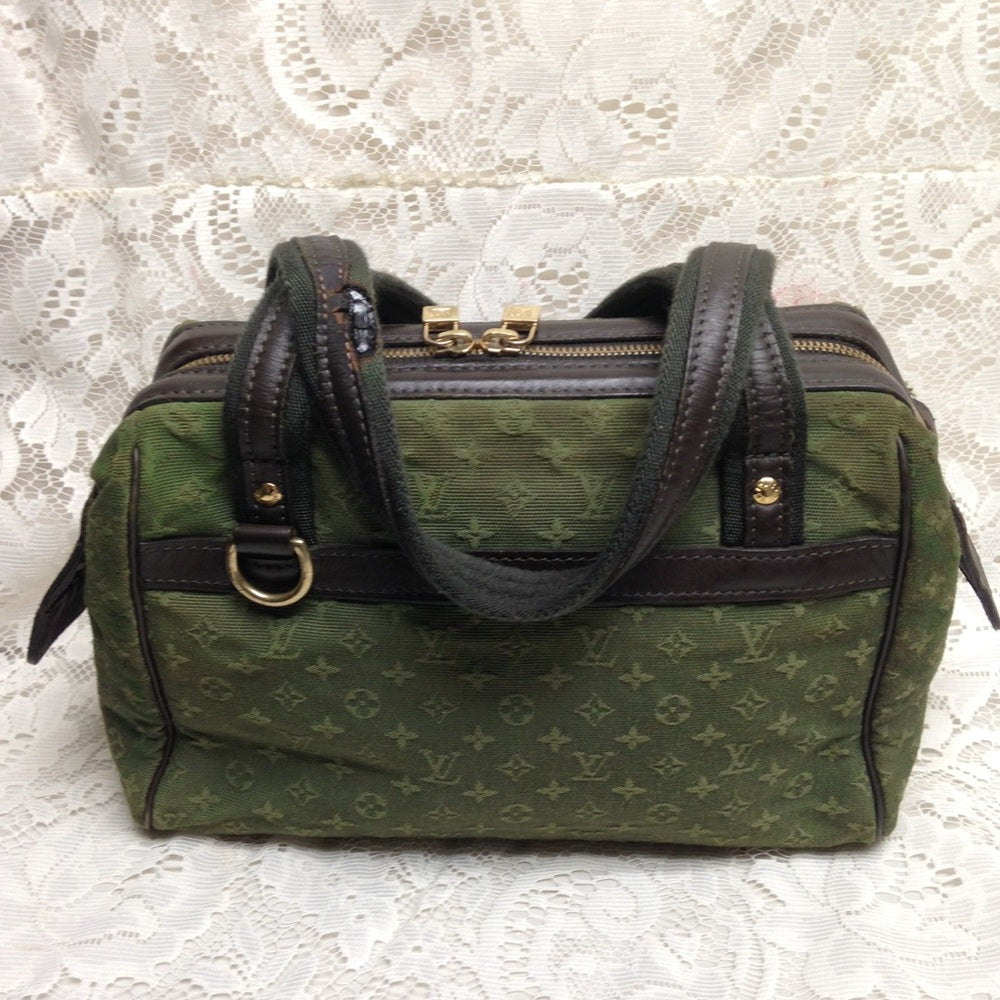 Louis Vuitton Mini Lin Green Josephine PM Handbag