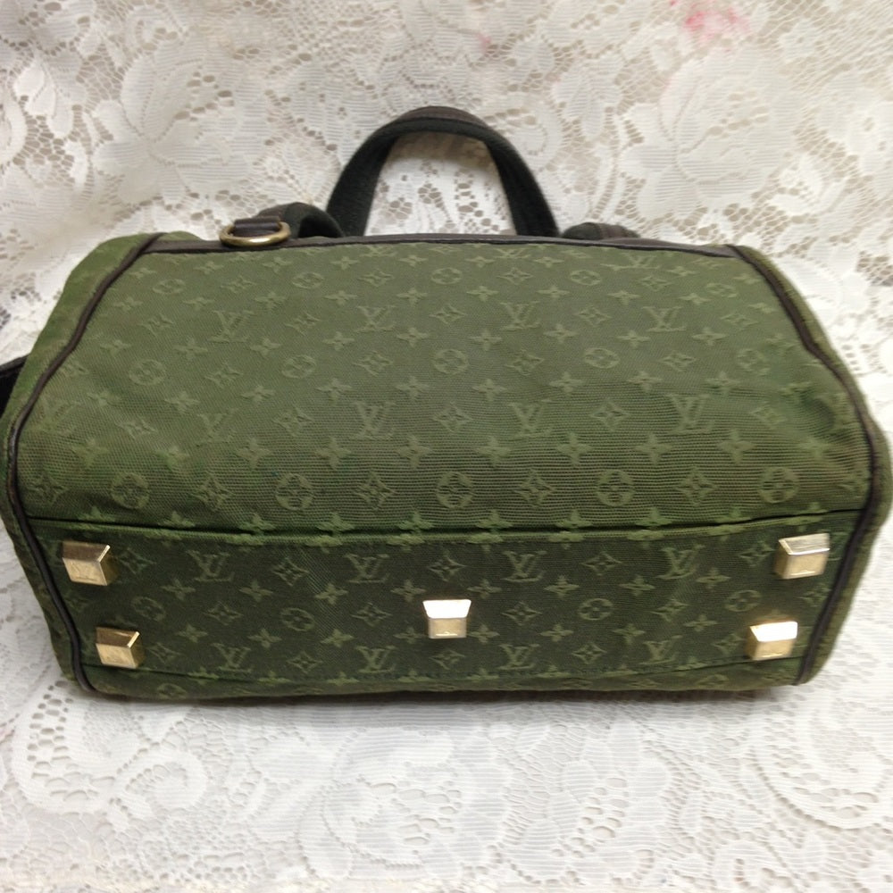 Louis Vuitton Mini Lin Green Josephine PM Handbag