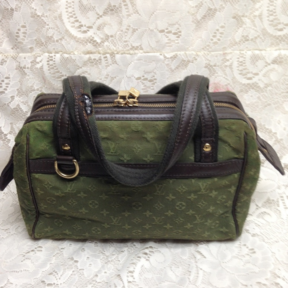 Louis Vuitton Mini Lin Green Josephine PM Handbag