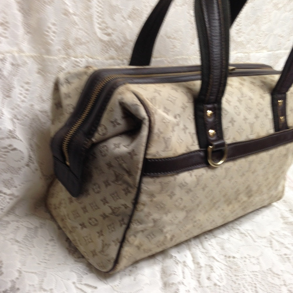 Louis Vuitton Mini Lin Beige Josephine GM Handbag