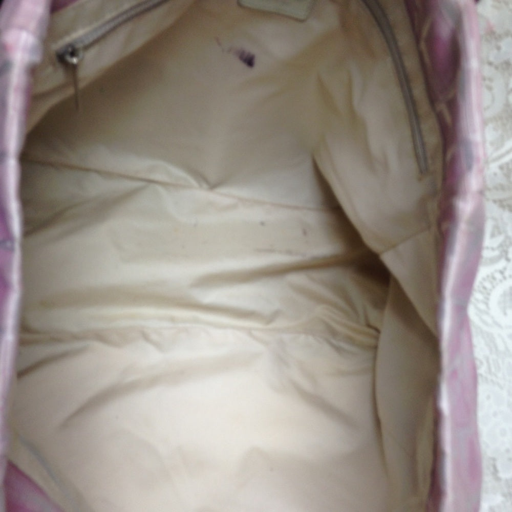 Chanel Travel Line Pink Nylon MM Tote