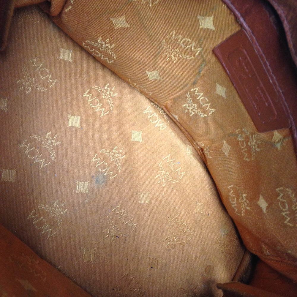 MCM Tan Mono Coated Canvas 2-way Handbag-Crossbody