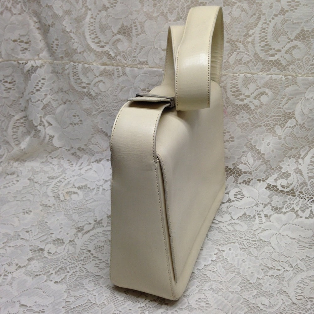Prada Beige -Cream Leather Shoulder Bag- With Tag