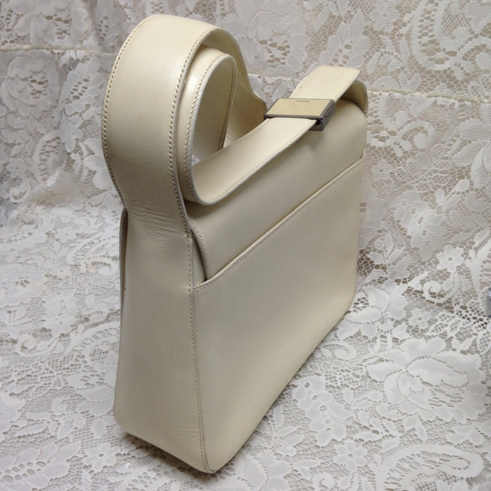 Prada Beige -Cream Leather Shoulder Bag- With Tag