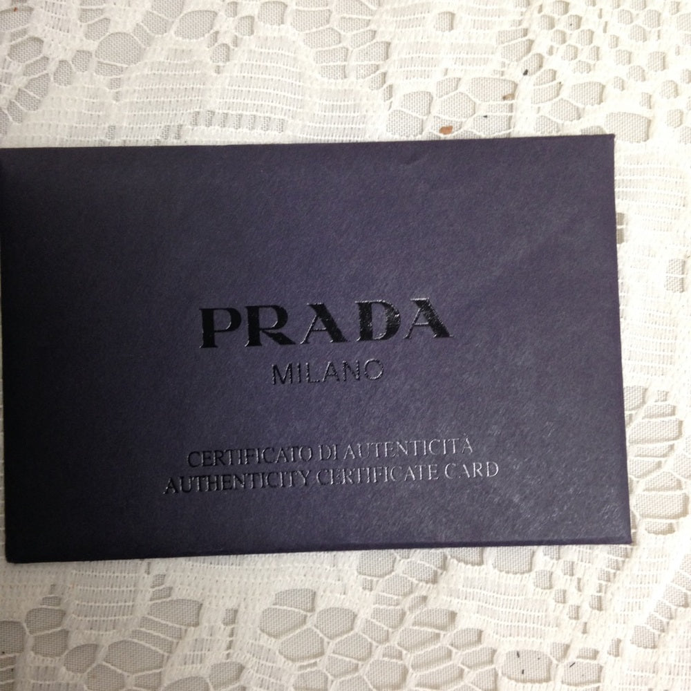 Prada Beige -Cream Leather Shoulder Bag- With Tag