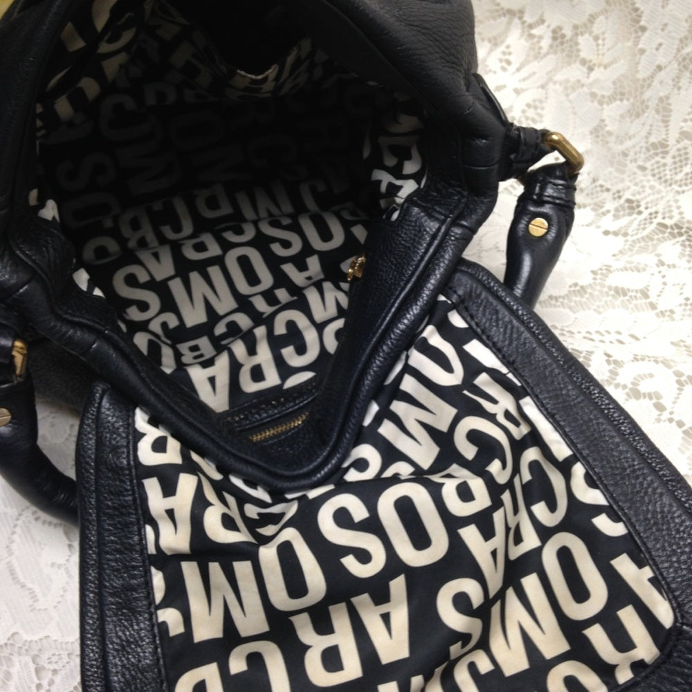 Marc by Marc Jacobs Black Pebble Leather Handbag