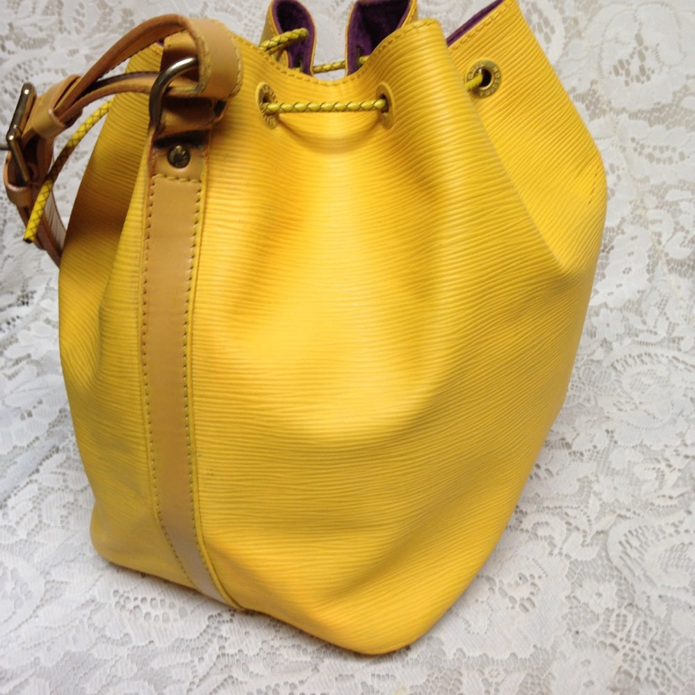 Louis Vuitton Yellow Epi Leather Noe PM Shoulder B