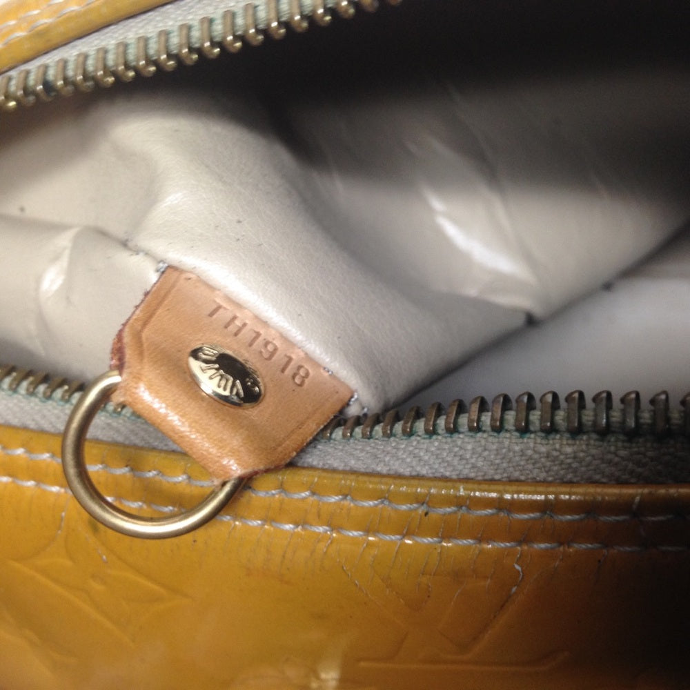 Louis Vuitton Yellow Vernis Papillon Handbag