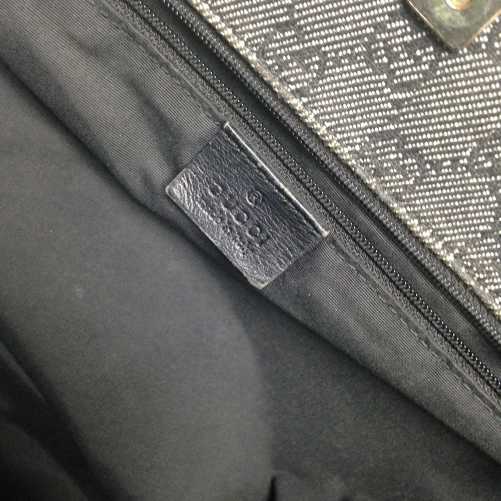 Vintage Gucci Italy, Black Mono Hand-Shoulder Bag