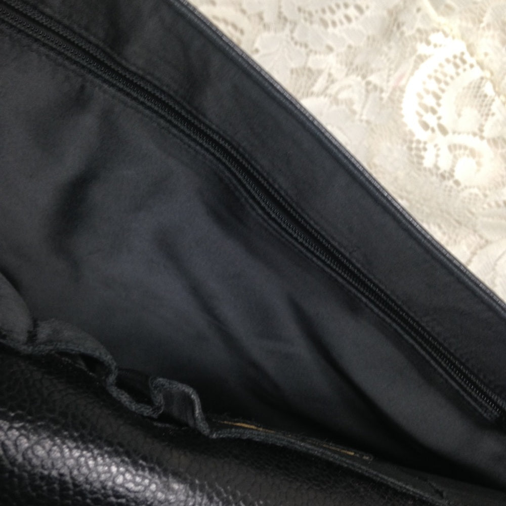 Authentic, Chanel Uni-sex Black Leather Briefcase