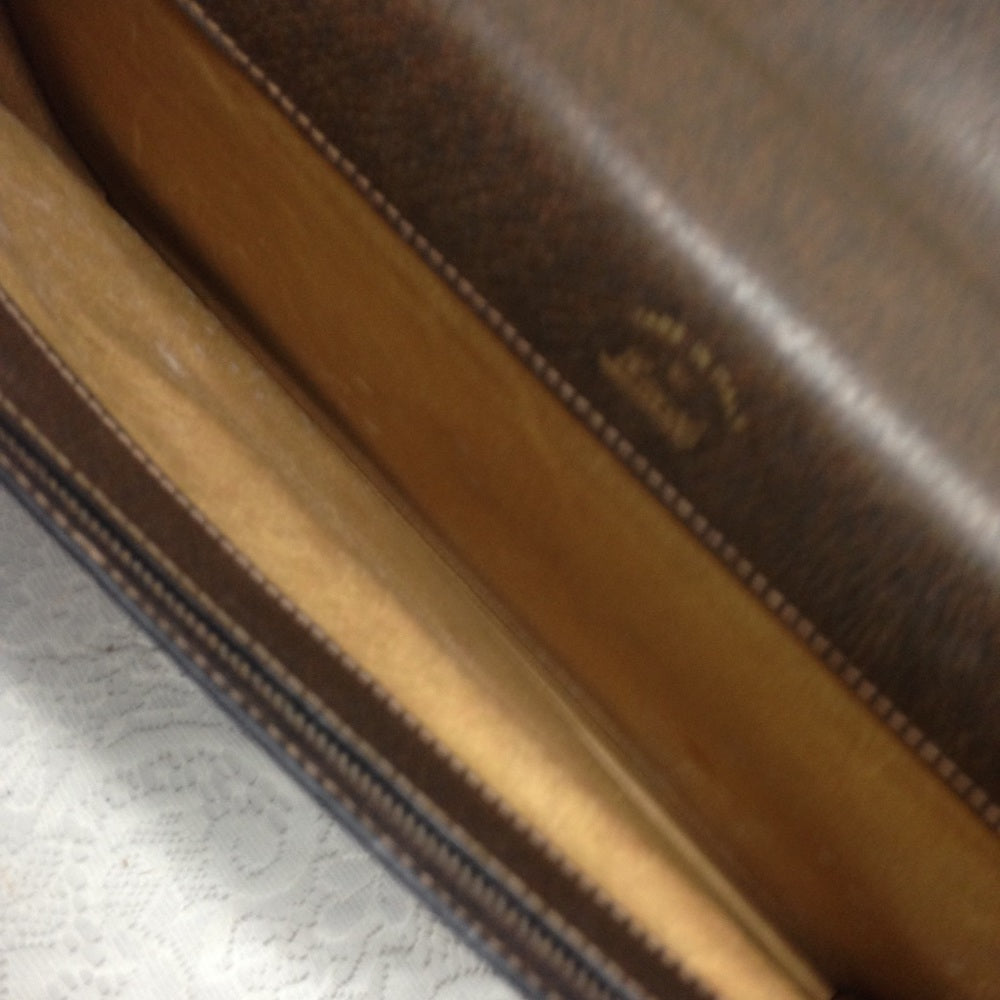 Vintage Gucci Unisex Brown Leather Unisex Briefcas