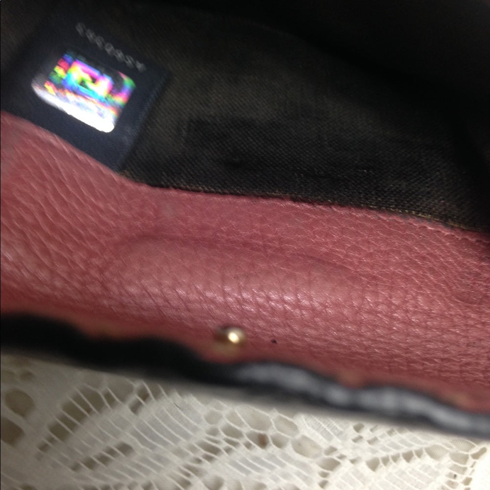 Fendi Selleria Black-Pink Compact Wallet