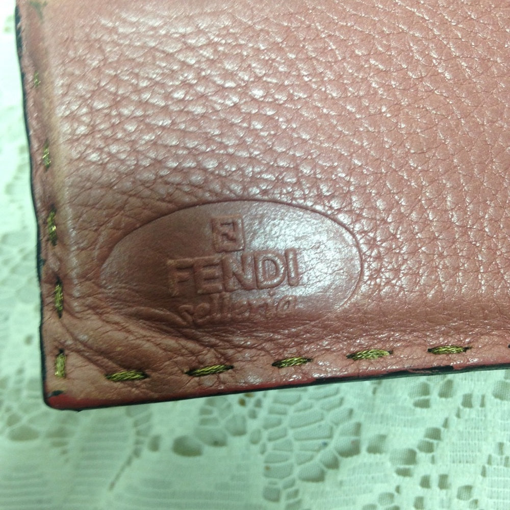 Fendi Selleria Black-Pink Compact Wallet