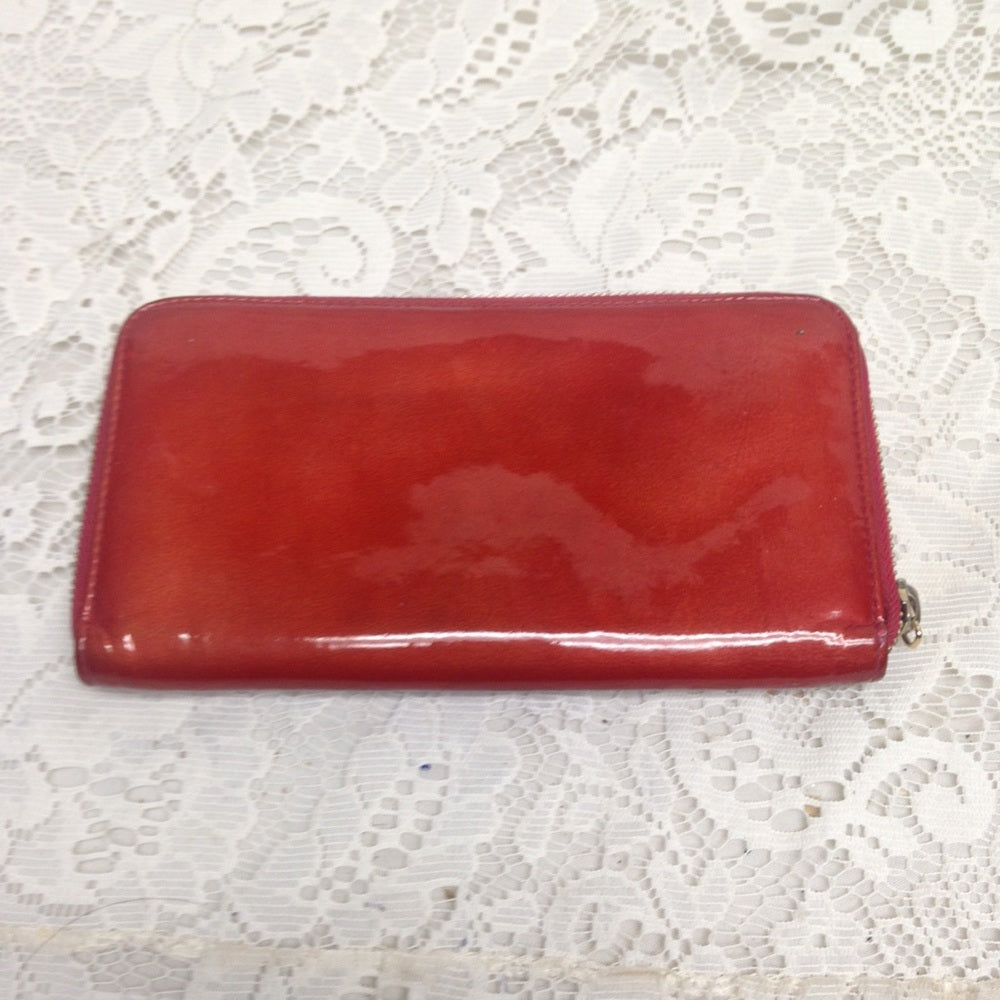 Commemorative S. Bulgari Red Vernis Long Wallet