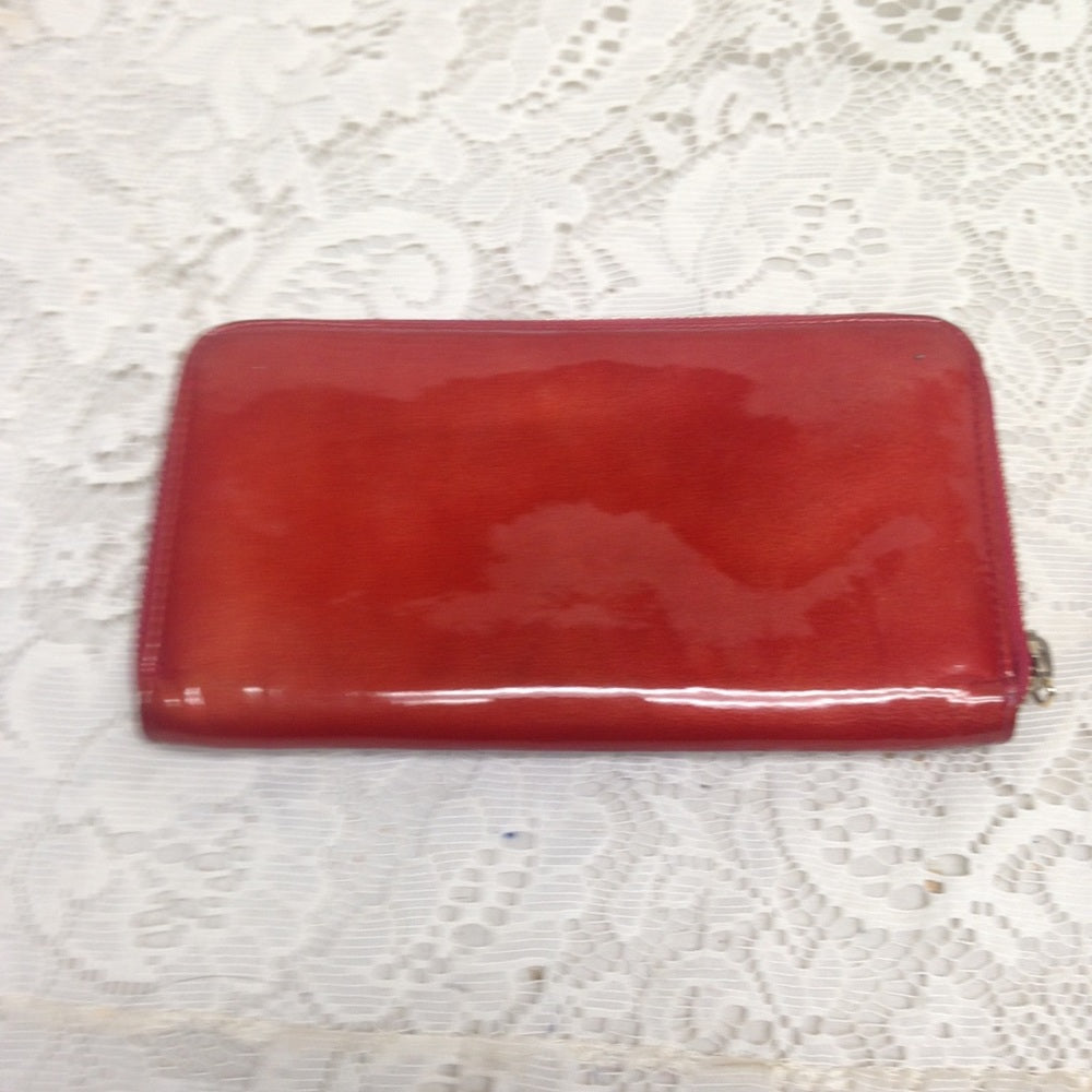 Commemorative S. Bulgari Red Vernis Long Wallet