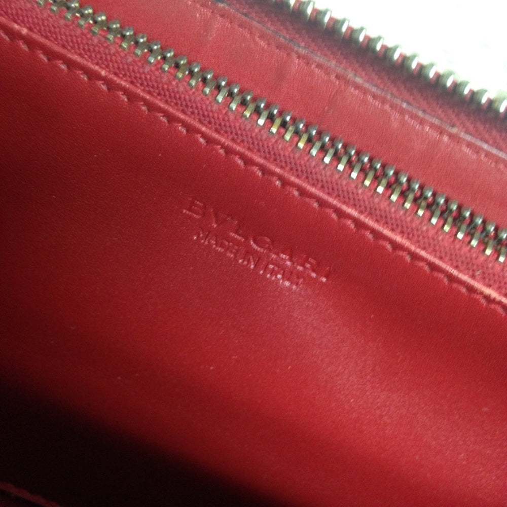 Commemorative S. Bulgari Red Vernis Long Wallet
