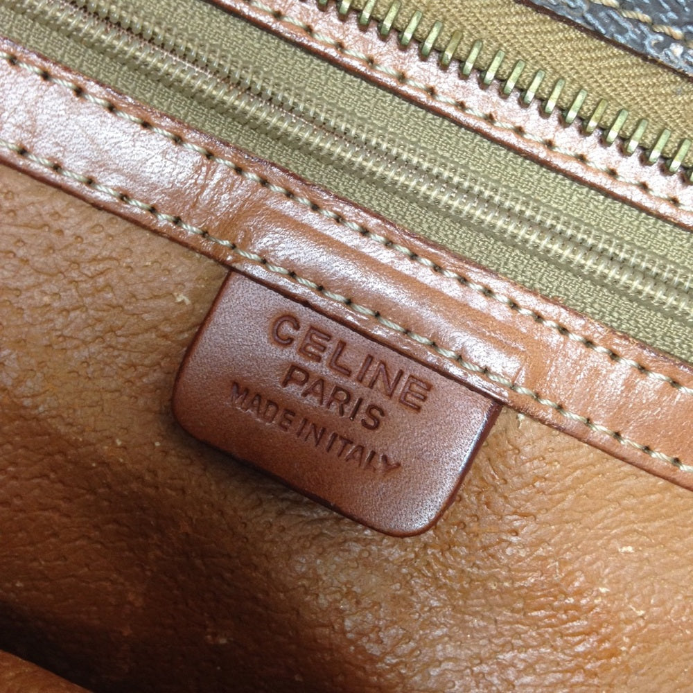 Celine Brown Macadam Handbag 10in x 9in x 3in