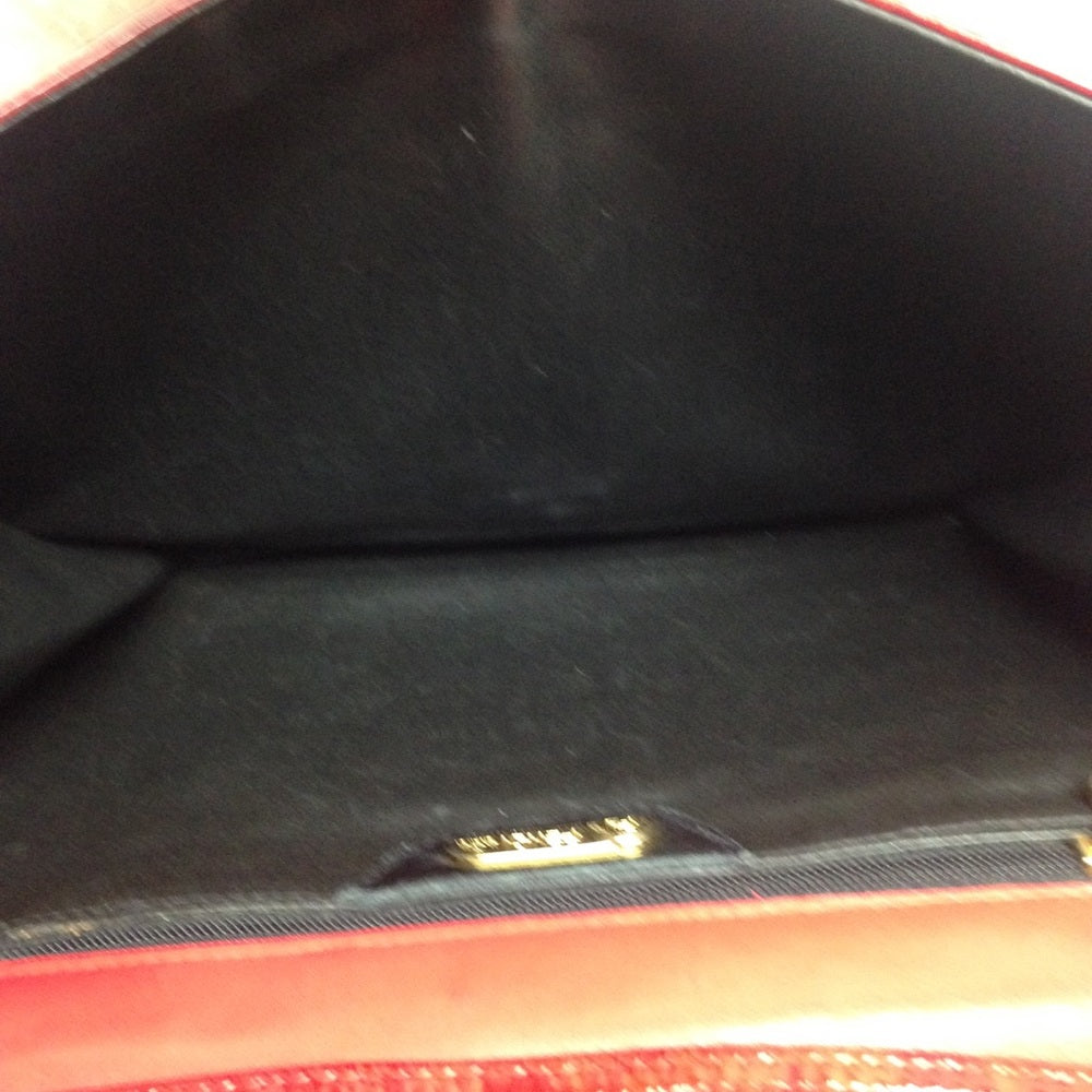 Fendi Red Patent Leather Clutch-Crossbody