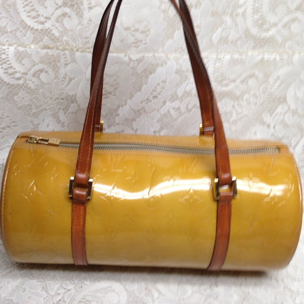Louis Vuitton Yellow Vernis Papillon Handbag
