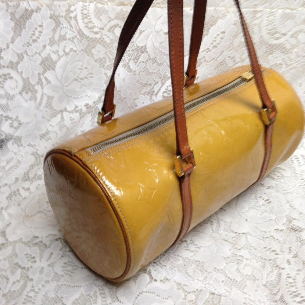 Louis Vuitton Yellow Vernis Papillon Handbag