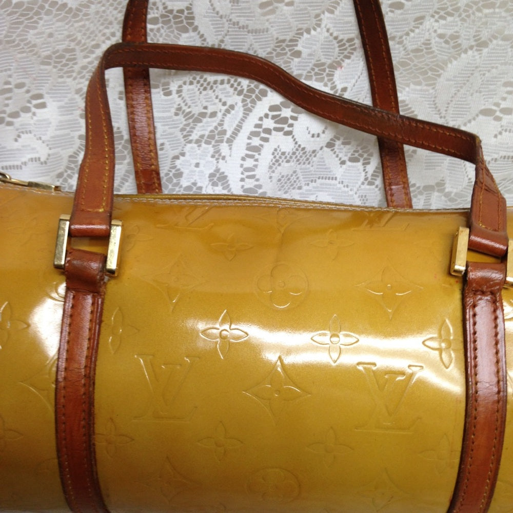 Louis Vuitton Yellow Vernis Papillon Handbag