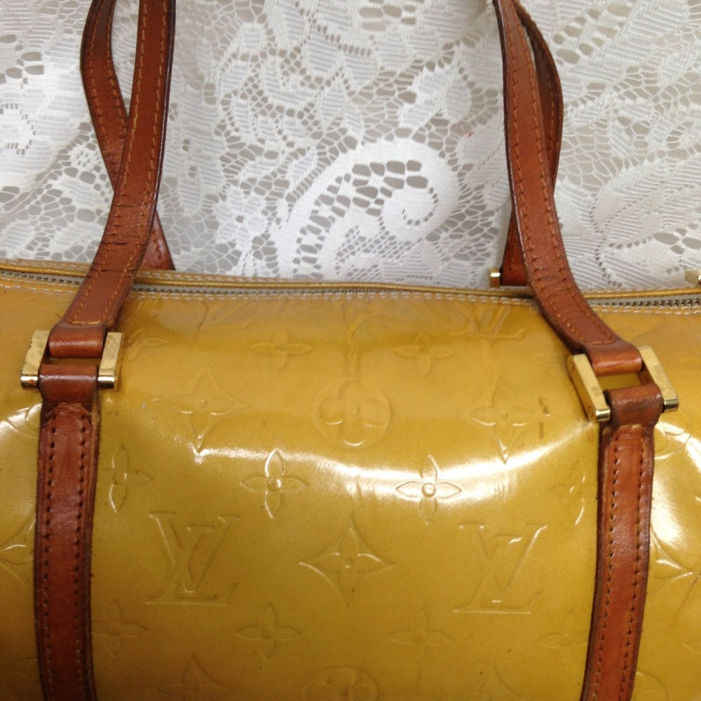 Louis Vuitton Yellow Vernis Papillon Handbag