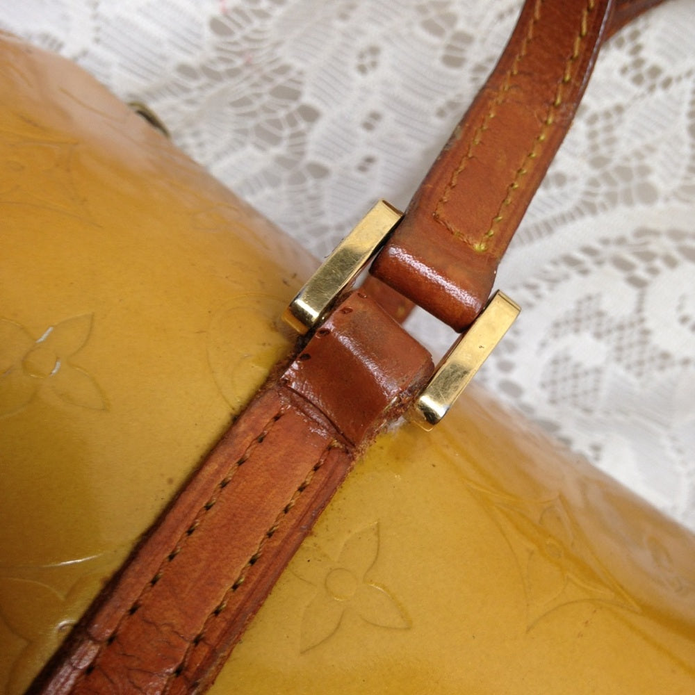 Louis Vuitton Yellow Vernis Papillon Handbag
