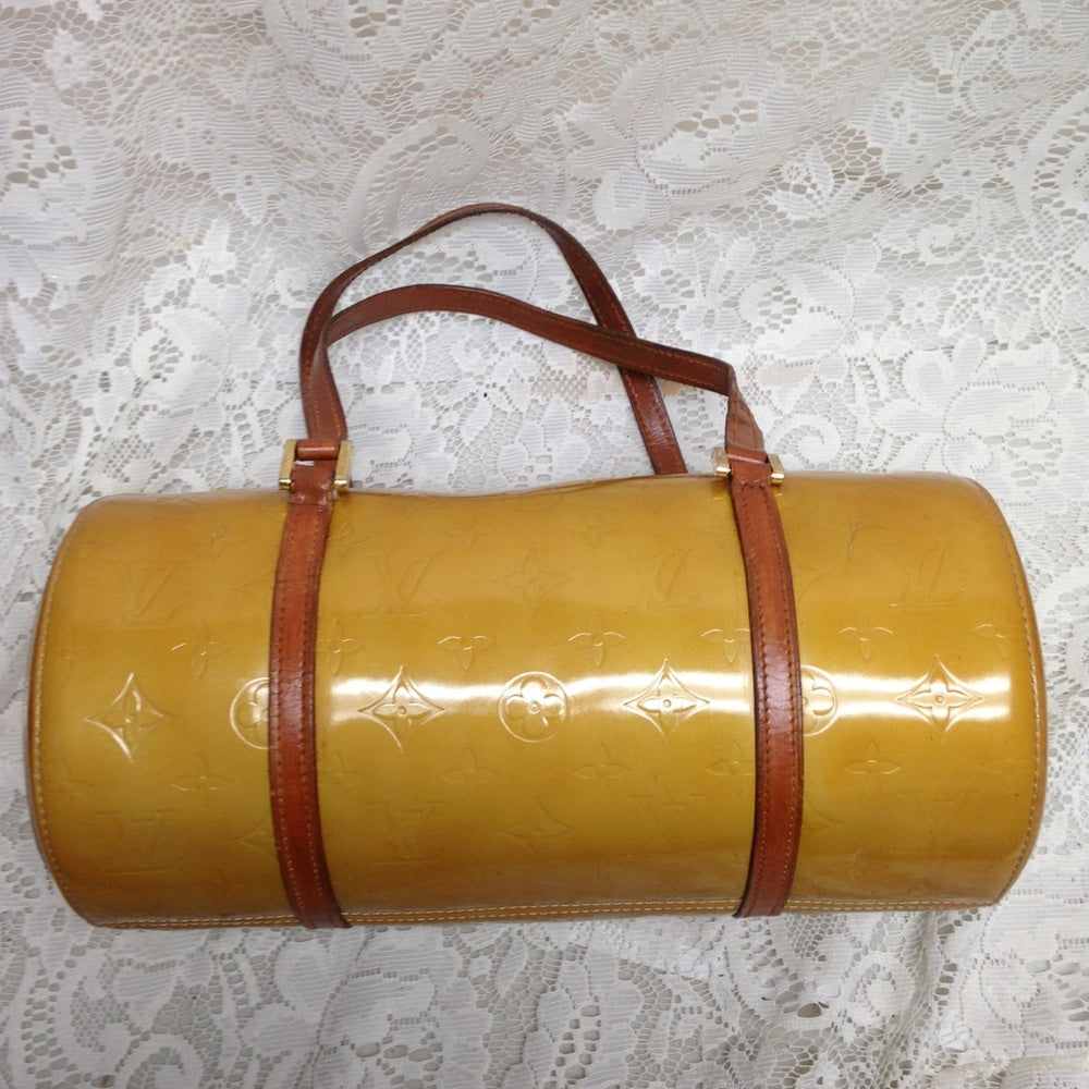 Louis Vuitton Yellow Vernis Papillon Handbag
