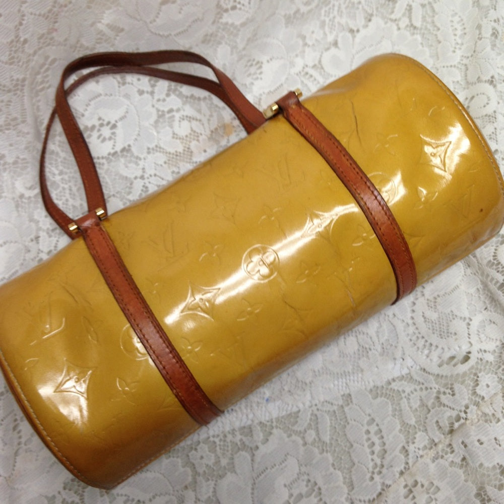 Louis Vuitton Yellow Vernis Papillon Handbag