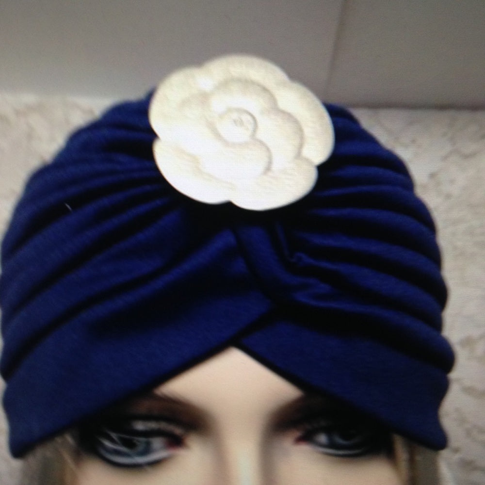 Fabulous Dk Blue Cloche, Turban, Flapper Style Hat