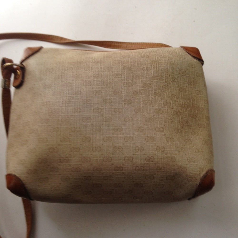 Vintage, Rare, Gucci, Brown Mono Crossbody