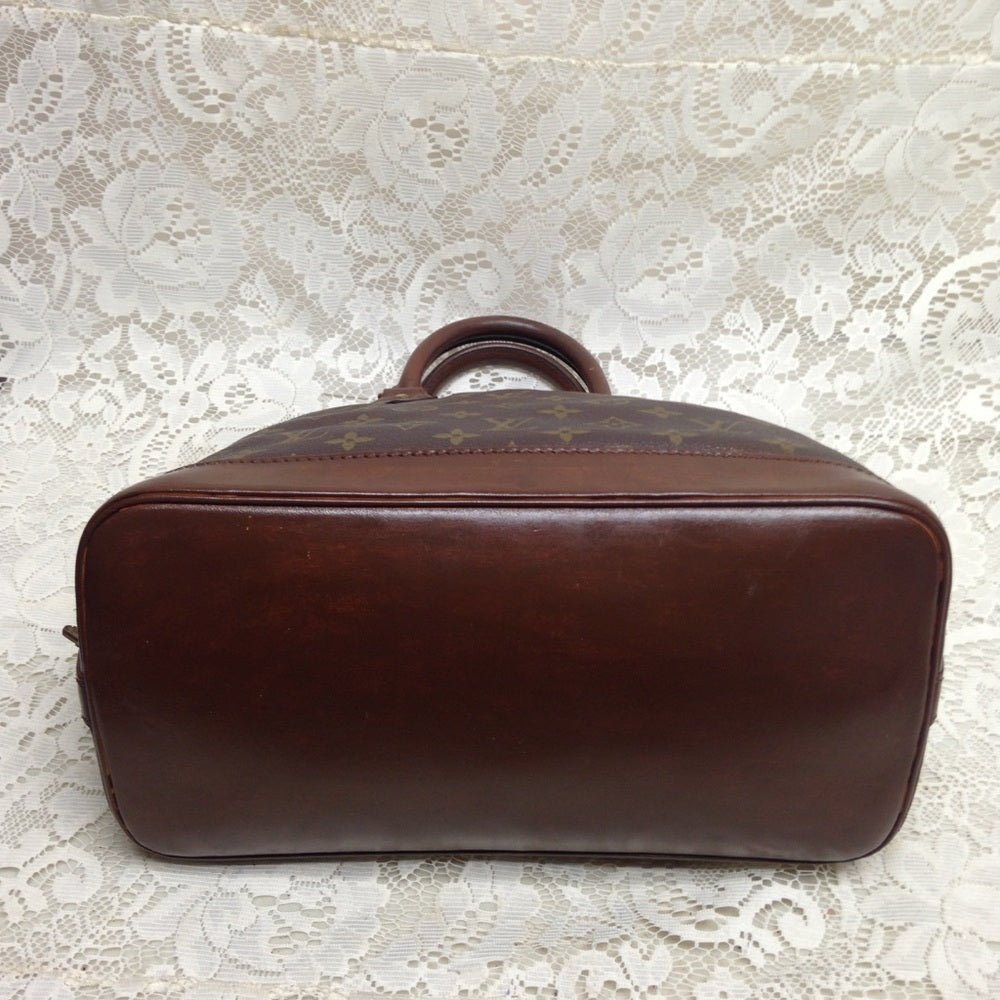 Louis Vuitton Alma Handbag w/ Dk Brown Leather Tri