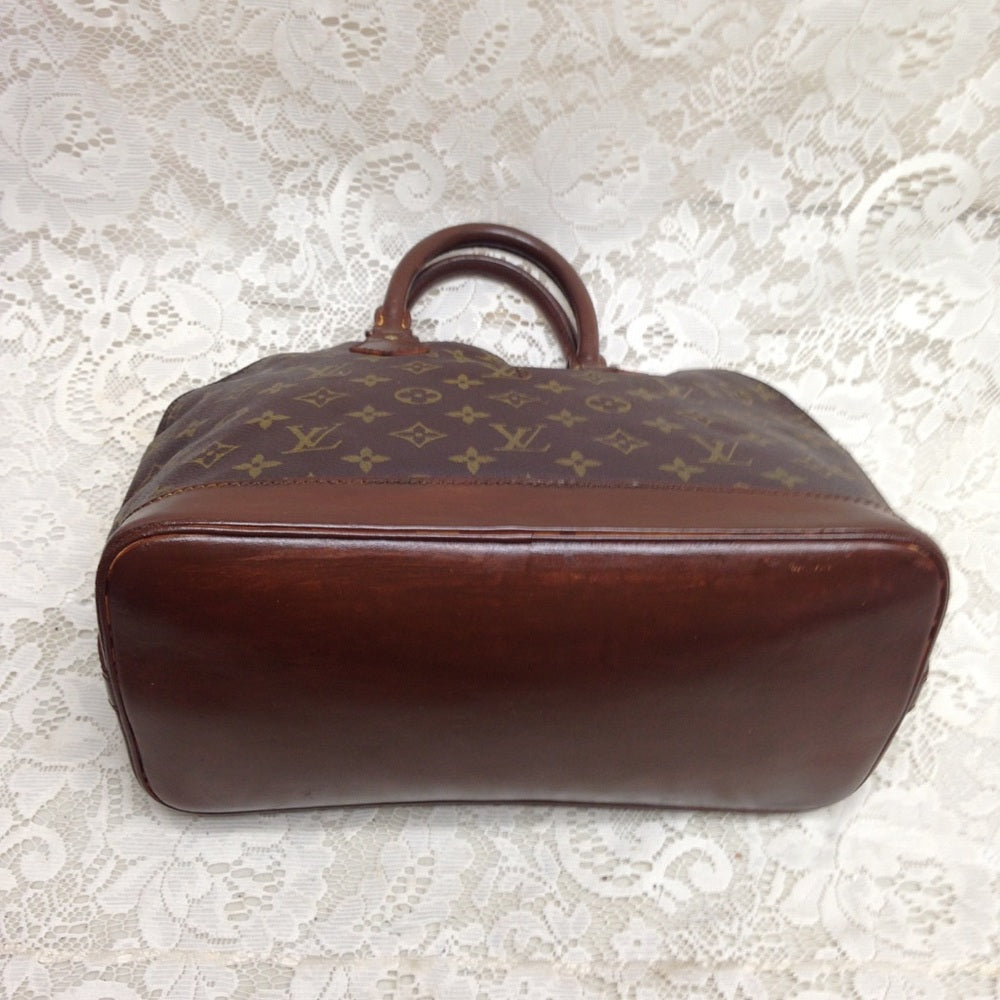 Louis Vuitton Alma Handbag w/ Dk Brown Leather Tri