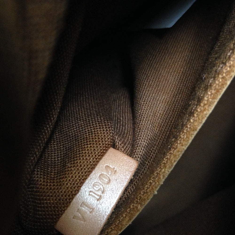 Louis Vuitton Alma Handbag w/ Dk Brown Leather Tri
