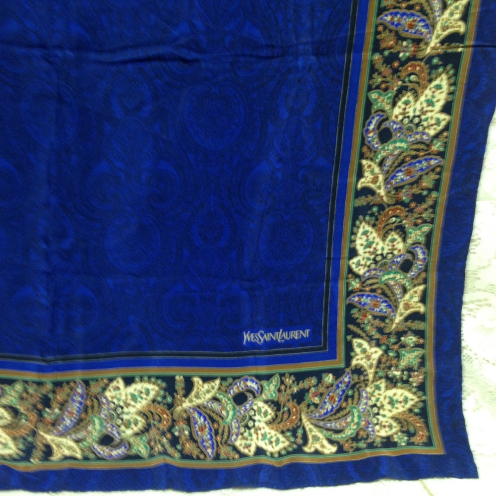 Yves Saint Laurent Multi-color Paisley Scarf 34sq