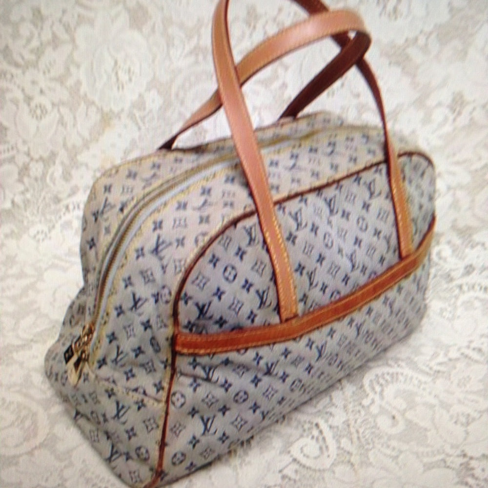 Louis Vuitton Marie Mini White-Blue Denim Handbag