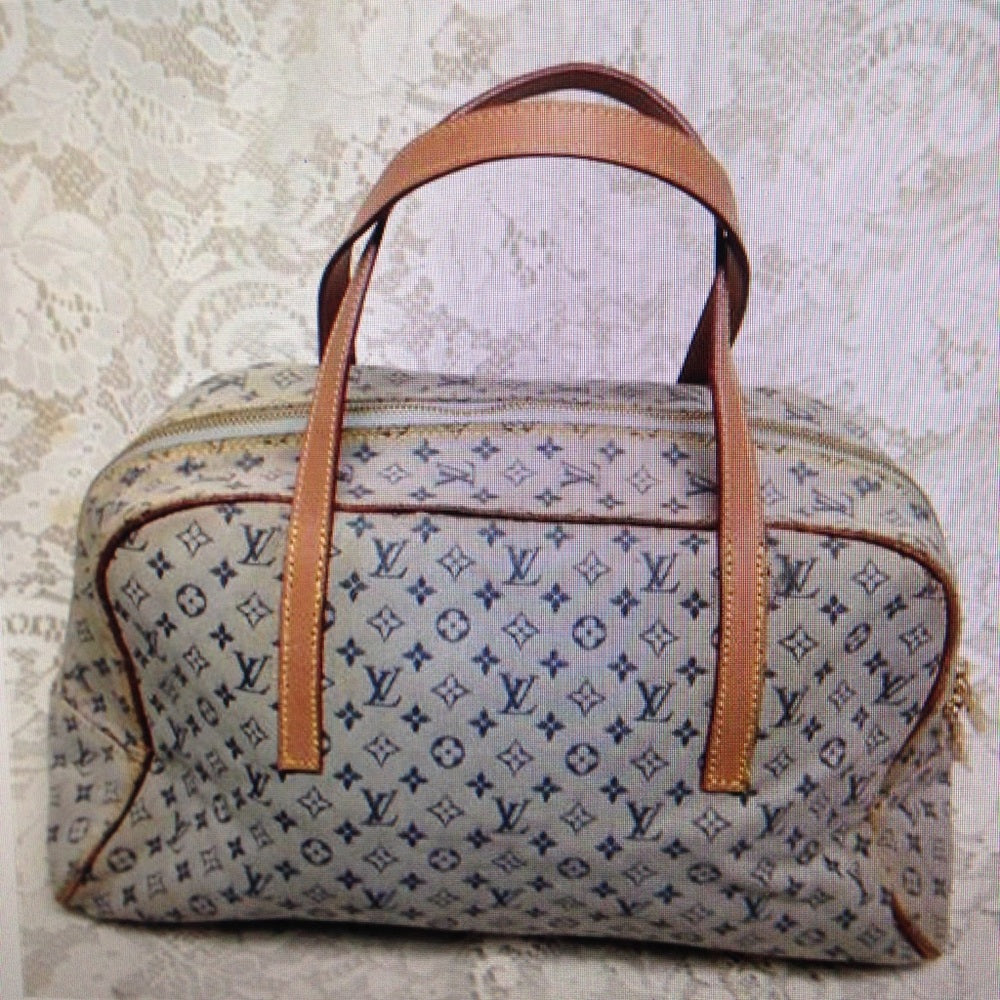 Louis Vuitton Marie Mini White-Blue Denim Handbag