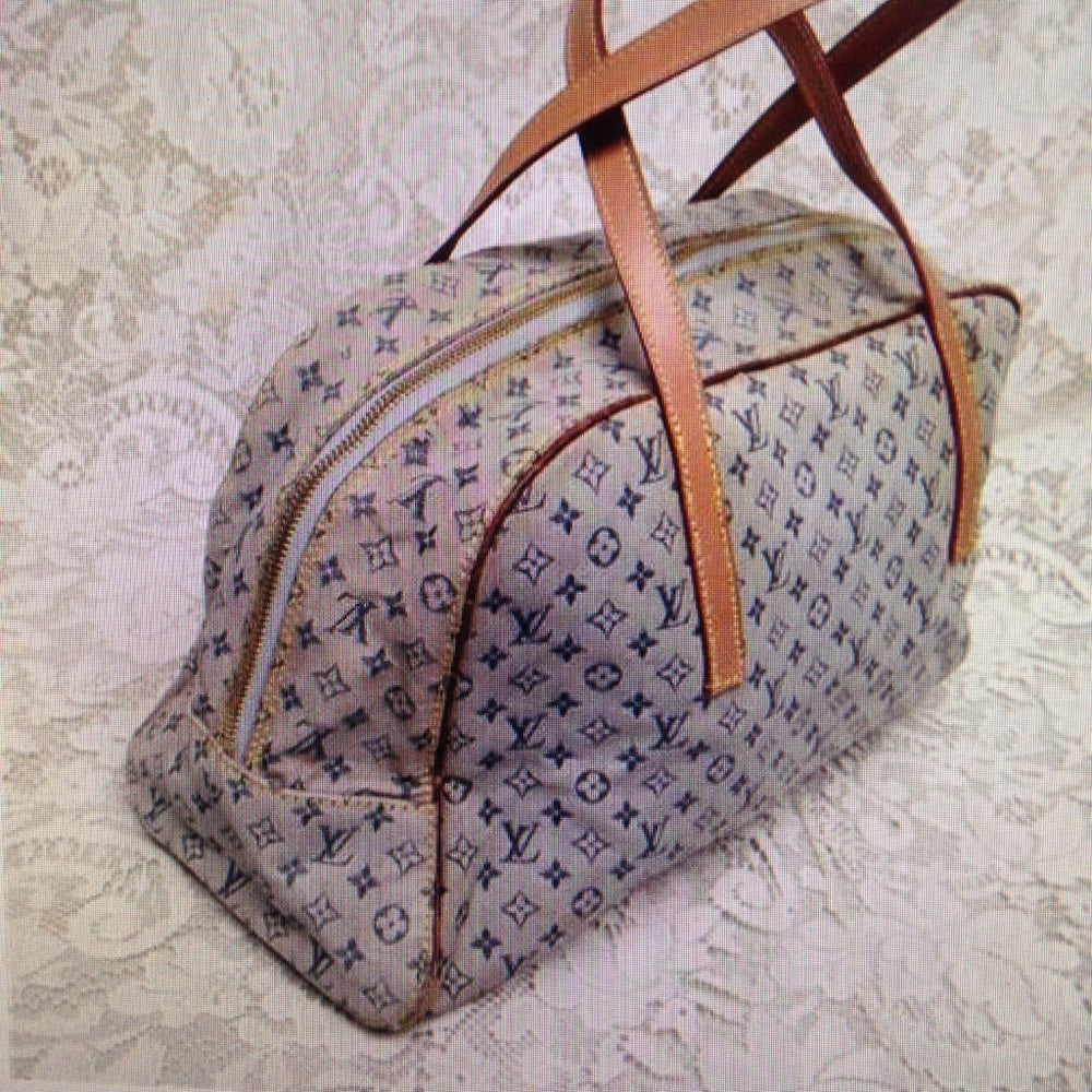 Louis Vuitton Marie Mini White-Blue Denim Handbag